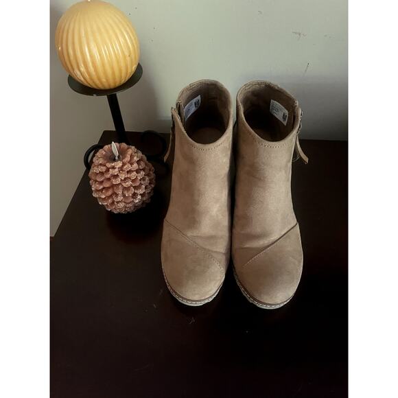 Toms Womens Avery Wedge Bootie Sz 8.5 - Picture 1 of 8